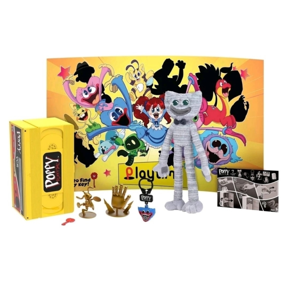 POPPY PLAYTIME VHS PLUSH BUNDLE ACTION FIGURE PLAYSET LOT 7 EXCLUSIVE ITEMS NEW